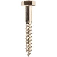 Wickes External Stainless Steel Coach Screws - M6 x 40mm - Pack of 8