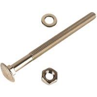 Wickes Exterior Grade Coach Bolts - M10 x 130mm - Pack of 5