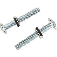 Wickes Mushroom Head Roofing Bolt & Nut - M6 x 40 - Pack of 10