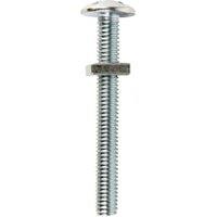 Wickes Mushroom Head Roofing Bolt & Nut - M6 x 50 - Pack of 10