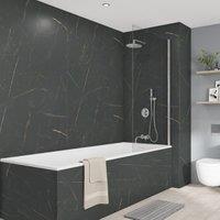 Wetwall Elite Marbre Celeste Post-Formed Finished Edge Single Shower Panel - 2420 x 1200 x 10mm