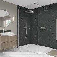 Wetwall Elite Marbre Celeste Tongue & Groove Single Shower Panel - 2420 x 1200 x 10mm