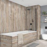 Wetwall Elite Rift Oak Tongue & Groove Single Shower Panel - 2420 x 600 x 10mm