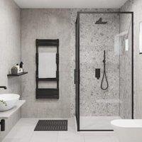 Wetwall Mermaid Linate Terrazzo Square Edge Single Shower Panel - 2420 x 1200 x 11mm