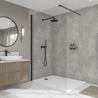 Wetwall Elite Pewter Terrazzo 2 Sided Shower Panel Kit - 1700 x 900mm