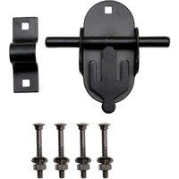 Oval Padlock Bolt Black - 120mm