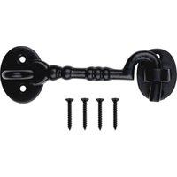 Black Antique Cabin Hook - 102mm