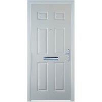 Door-Stop 6 Panel White Left Hand FD30 Fire Door Set - 850 x 2079mm