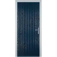 Door-Stop Cottage Blue Left Hand FD30 Integral Garage Fire Door Set - 920 x 2079mm