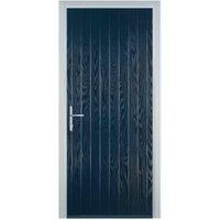 Door-Stop Cottage Blue Right Hand FD30 Integral Garage Fire Door Set - 850 x 2079mm