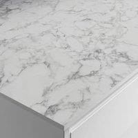 The Zenith Marmo Bianco Laminate Breakfast Bar - 12.5 x 900 x 3000mm