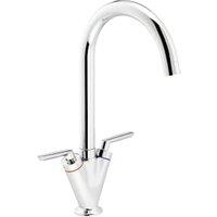 Abode Dual Handle Monobloc Kitchen Tap - Chrome