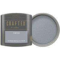 Crown Crafted Lustrous Metallic Emulsion Paint - Pewter - 125ml