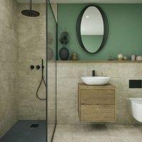 Wickes City Stone Greige Ceramic Wall & Floor Tile - 600 x 300mm