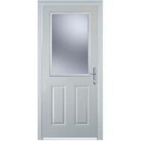 Door-Stop 2 Panel 1 Square White Left Hand GRP Composite Door - 920 x 2100mm