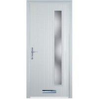 Door-Stop Cottage Long Glazed White Right Hand GRP Composite Door - 840 x 2100mm