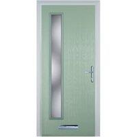 Door-Stop Cottage Long Glazed Chartwell Green Left Hand GRP Composite Door - 920 x 2100mm