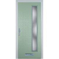 Door-Stop Cottage Long Glazed Chartwell Green Right Hand GRP Composite Door - 920 x 2100mm