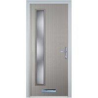 Door-Stop Cottage Long Glazed Agate Grey Left Hand GRP Composite Door - 920 x 2100mm