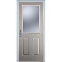 Door-Stop 2 Panel 1 Square Agate Grey Right Hand GRP Composite Door - 840 x 2100mm