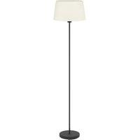 Eglo Febres Traditional Floor Lamp - White & Black Steel