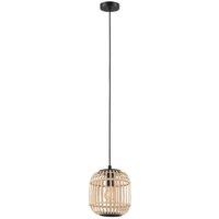 Eglo Bordesley Caged Natural Pendant Light - 210mm