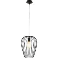 Eglo Newtown 1-Light Vintage Pendant Light - Black