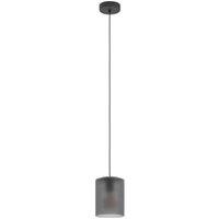 Eglo Colomera Steel & Glass Modern Minimalist Pendant Light - Black
