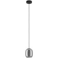 Eglo Ciampino Steel & Glass Modern Pendant Light - Black