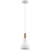 Eglo Sabinar White Metal/Wood Pendant Light - 180mm