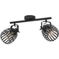 Eglo Girona 2 Light Steel Spotlight - Black