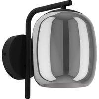 Eglo Ciampino Steel & Glass Modern Wall Light - Black