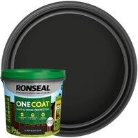 Ronseal One Coat Shed & Fence Protector - Tudor Black - 5L