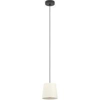 Eglo Febres White Fabric & Steel Shade Pendant Light - 350mm