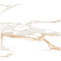 Wickes Calacatta Silk Gold Polished Porcelain Wall & Floor Tile - 600 x 600mm - Sample