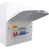 Deta 8-Module 5 Way 100A Mains Switch Consumer Unit with SPD + 3 x RCBOs, 2 x Blanks