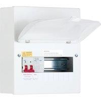 Deta 10-Module 7 Way 100A Mains Switch Consumer Unit with SPD + 6 x RCBOs, 1 x Blanks