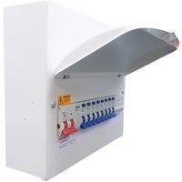 Deta 14-Module 11 Way 100A Mains Switch Consumer Unit with SPD + 8 x RCBOs, 3 x Blanks