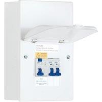 Deta Garage 4-Module Consumer Unit with 1 x 63A A RCD + 1 x 32A & 1 x 6A MCBs