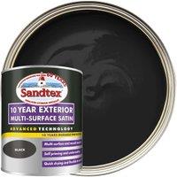 Sandtex 10 Year Multi Surface Exterior Satin Black 750ml