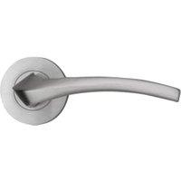 Valencia Satin Nickel Round Rose Door Handle - 1 Pair