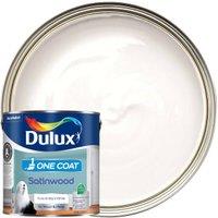 Dulux One Coat Satinwood Paint - Pure Brilliant White - 2.5L
