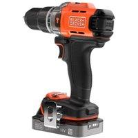 Black & Decker BCD383D1XK-GB 18V POWERCONNECT Cordless Hammer Drill with 1 x 2.0Ah Battery