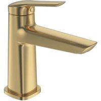 Wickes Mariz Compact Basin Mixer Tap - Brushed Brass