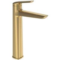 Wickes Mariz Tall Basin Mixer Tap - Brushed Brass