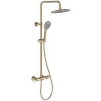 Wickes Mariz Round Dual Outlet Mixer Shower - Brushed Brass