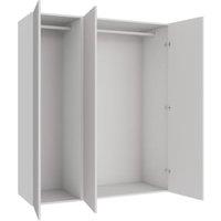Wickes Claydon White Slab Triple Wardrobe with Rail - 1800 x 1500mm