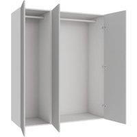 Wickes Claydon Grey Slab Triple Wardrobe with Rail - 1800 x 1500mm