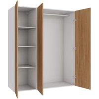 Wickes Claydon Oak Slab Triple Wardrobe with Rail & Shelves 1800 x 1500mm