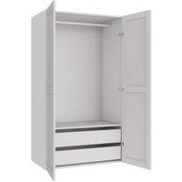 Wickes Ashland White Shaker Double Wardrobe with Rail & Drawers - 1800 x 1000mm